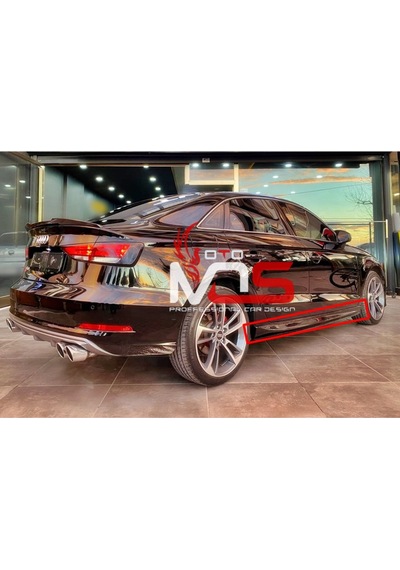 Audi A3 Sedan Aero Marşpiyel Sağ Sol Takım Fiberglass Boyasız