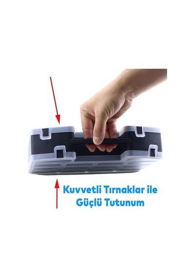 Organizer Kutu Çift Taraflı 24 Bölmeli Küçük Malzeme Alet Takım Çantası