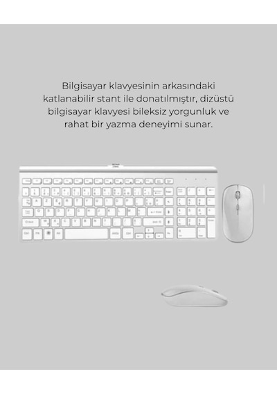 Ofis Ve Ev Kullanımı İçin Kablosuz Klavye Fare Seti - Ergonomik Ve Pratik