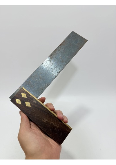 Antika Ahşap Marangoz Gönyesi 23cm 009