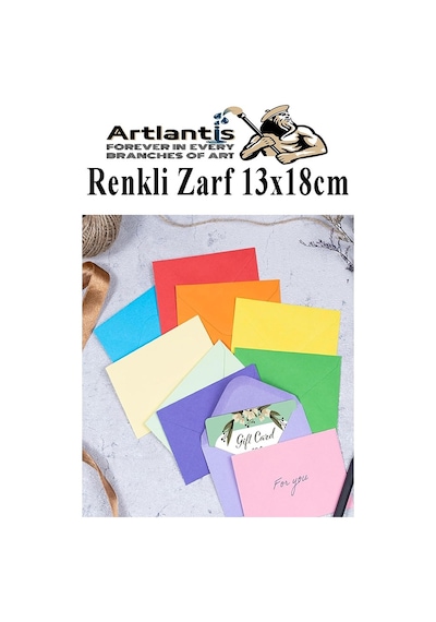 Mavi Zarf 13x18 Cm 100 Adet Mavi Mektup Zarfı Davetiye Zarfı Kartpostal Çekiliş Hediye Zarfı