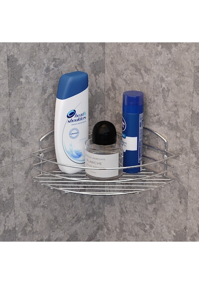 Teknotel Tek Katlı Banyo Duş Köşe Rafı Krom Bk031 Krom