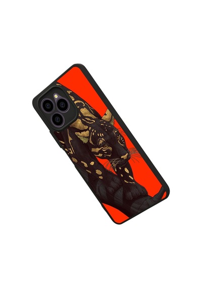 Tr Omix X6 İle Uyumlu Siyah Silikon Kılıf, Pastel Leopar Deseni, Yumuşak Ve Dayanıklı Koruma