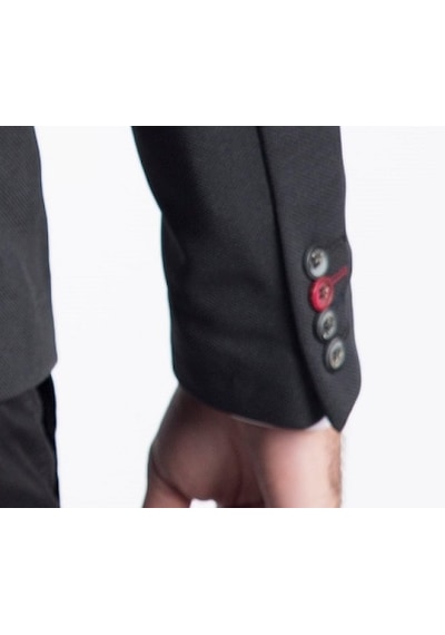 Sposo 5108 Dar Kalıp Yarım Astarlı Siyah Erkek Blazer Ceket Siyah