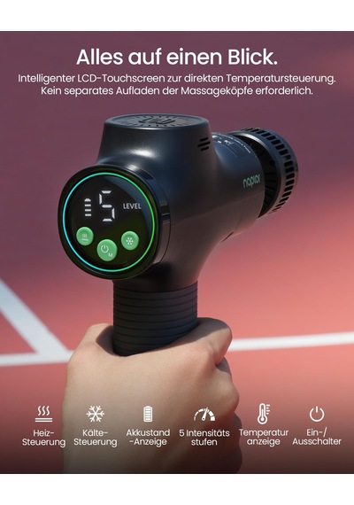 Sıcak Ve Soğuk Masaj Tabancası, Derin Doku Rahatlaması İçin Naplor Masaj Tabancası Kas Perküsyon Masajı 10 Mm, Lcd Ekran, 5 Kafa Ve 5 Seviye, Boyun, Sırt Omuz İçin, Dahil. Çanta Sıcak Ve Soğuk Masaj Tabancası, Derin Doku Rahatlaması İçin Naplor Masaj Tabancası Kas Perküsyon Masajı 10 Mm, Lcd Ekran, 5 Kafa Ve 5 Seviye, Boyun, Sırt Omuz İçin, Dahil. Çanta