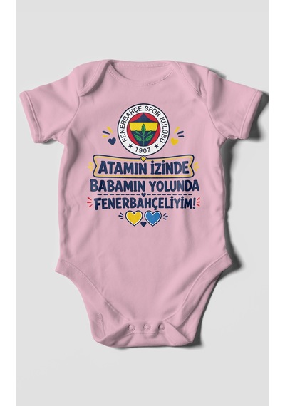 Morivokids Babaya Özel Kısa Kollu Bebek Body %100 Pamuk Zbn275-kk Koyu Pembe