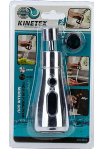 Kinetex Konik Musluk Başlığı 3 Fonksiyonlu 2 Adet