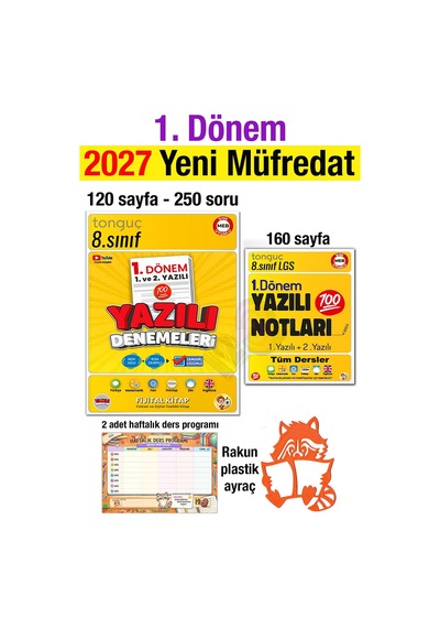 8. Sınıf 2027 1. Dönem Yazılı Denemeleri Notları