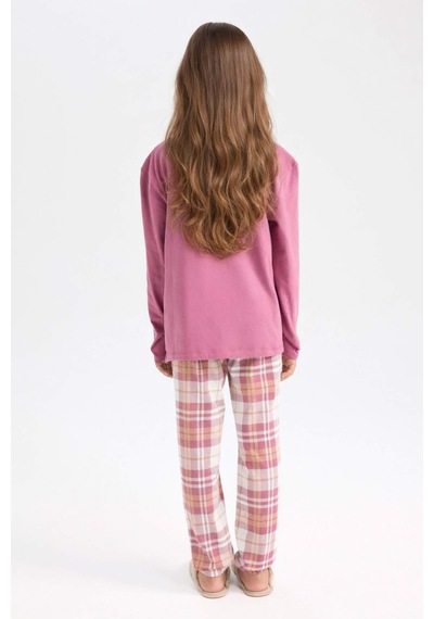 Defacto Kız Çocuk Pijama Takımı Baskılı Uzun Kollu Üst Beli Lastikli Uzun Alt D7740a824wnbr264 Bordo Defacto Kız Çocuk Pijama Takımı Baskılı Uzun Kollu Üst Beli Lastikli Uzun Alt D7740a824wnbr264 Bordo