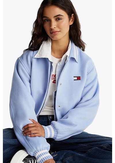 Tommy Hilfiger Tommy Jeans Kadın Mavi Varsity Bomber Ceket Mavi