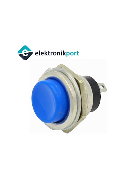 Elektronikport-16Mm Mavi Push Buton Metal Ds-212 Ic-180