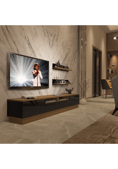 Decoraktiv Trendstyle 220rs Mdf Tv Ünitesi Tv Sehpası Pera - Siyah