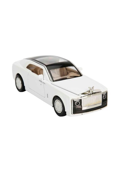 Rolls-royce Phantom 1:36 Ölçekli Metal Model Araba - Işıklı Ve Sesli Kapıları Açılan Araba Beyaz