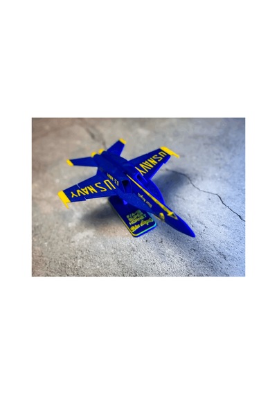 Mavi Ve Sarı F/a-18 Super Hornet Akrobasi Savaş Uçağı Kit Kart - Parçalı Yapıda Kendin Yap Dıy Hobi Maketi, Gösteri Jeti Oyuncak, Havacılık Koleksiyonu İçin Masaüstü Dekor Süsü 18x17 Cm