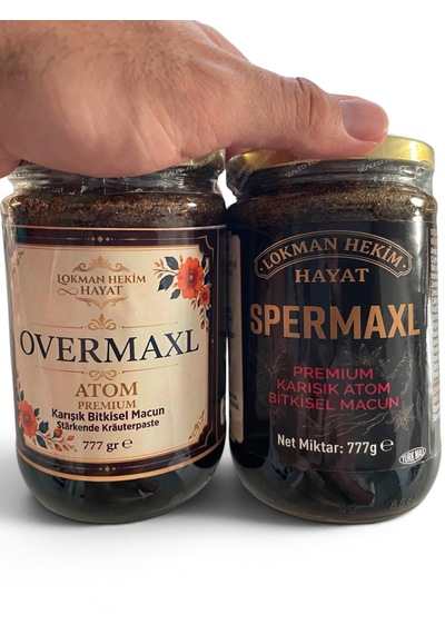 Spermaxl - Overmaxl Aile Seti 2 X 777 Gr Erkek Ve Kadın Için Bitkisel Destek Lokman Hekim Hayat 1600 G