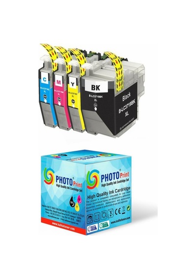 Photo Print Brother Mfc J2330Dw Serisi Lc3719Xl 4 Renk Uyumlu Ka