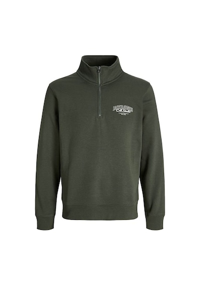 Jack & Jones Makoto Halfzip Yeşil Erkek Sweatshirt 12278608 Yeşil