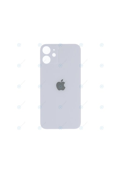 Apple Uyumlu iPhone 12 Mini Logolu Arka Pil Batarya Kapağı - Lens Hariç Beyaz