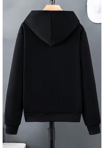 Uyguntarz Boğa Baskılı Erkek - Kız Çocuk Rahat Kalıp Sweatshirt Siyah