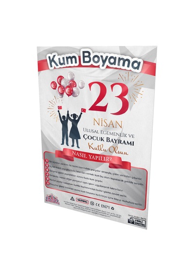 Ali Kutlamalarda 23 Nisan Özel Kum Boyama Aktivite Seti
