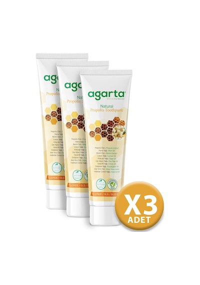 Agarta Doğal Propolis Özlü Diş Macunu 3 x 100 ML
