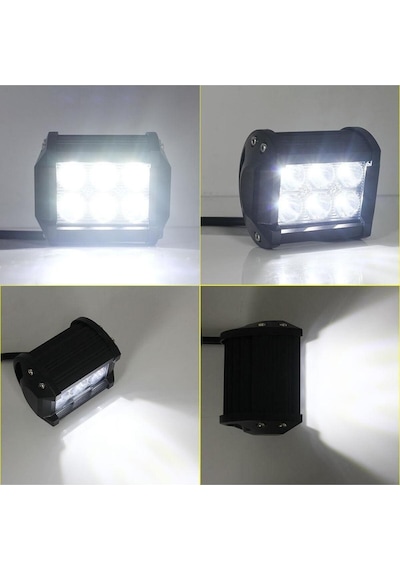 18w 6 Led Off Road Araç Motosiklet Led Sis Far Aydınlatma 1 Adet