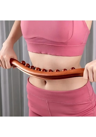 Dogal Ahsap Gua Sha Masaj Aleti 20 Masaj Noktalı Kas Gevşetme Ve Çok Yönlü Kullanım Ahşap