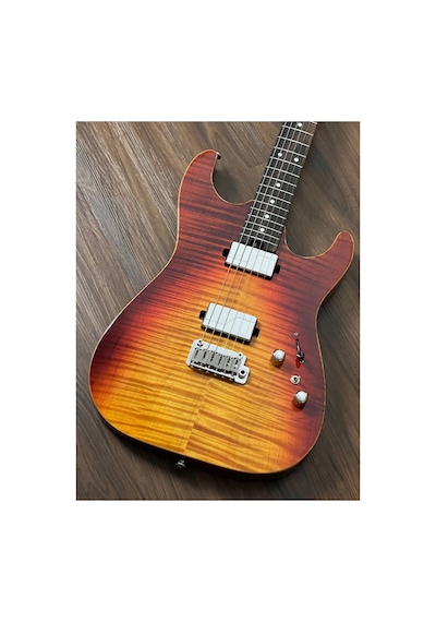 Soloking Ms-1 Custom 22 Hh Mod Flat Top With Fishman Fluence İn Fire Wakesurf With Rosewood Fb W/gig