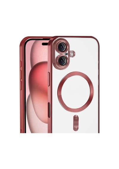 Apple iPhone Uyumlu  17 Uyumlu Kross Magneticsafe Kapak - Kırmızı