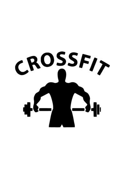 Crossfit Halter Sticker Oto Motor Laptop Duvar Folyo Sticker 15x12 Cm