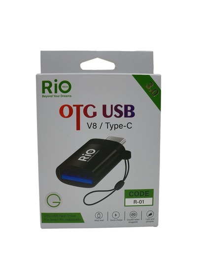 Rio Tech Otg Usb 3.0 V8 / Type-c Adaptör - Hızlı Ve Pratik Bağlantı
