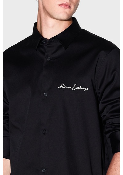 Armani Exchange Erkek Gömlek Xm001224 Af10192 Uc001 Siyah Siyah