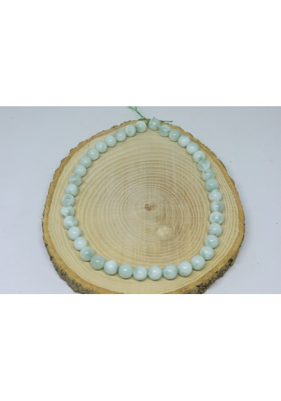 Yasamtohumu Larimar Taşı Yarım Dizi 10 MM 18 CM Çok Renkli