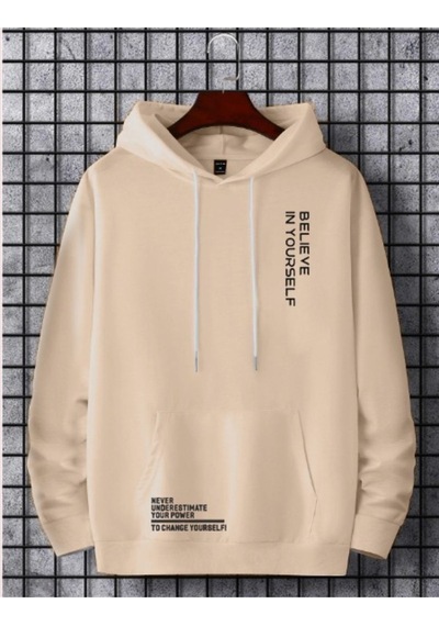 Altamira Erkek Believe Baskılı Oversize Kapşonlu Sweatshirt 001