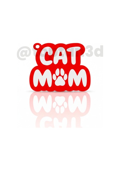 10 Adet Cat Mom Anahtarlık Hediyelik, 3d Kedi Sahiplerine Özel Anahtarlık