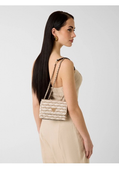 Guess Giully Iı Küçük 2 Bölmeli Kadın Bej Çapraz Çanta Hwag9673740-tmu