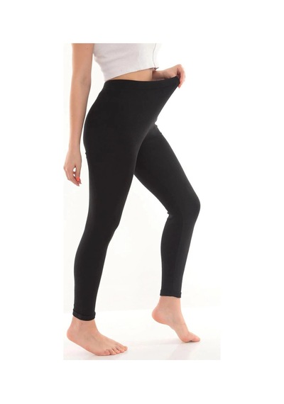 Hubrendy Tedarik Kadın İçi Pamuklu Termal Pijama Tayt İçlik Siyah L-xl