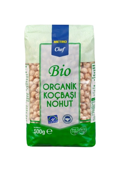 Metro Chef Bio Nohut 500 G Koçbaşı Organik Bakliyat 2'li Ekonomik Paket - 2 Adet Tarı