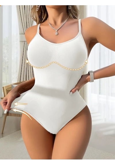 Mistirik Mamey Model Örme Kumaş Toparlayıcı Çıtçıtlı Body Beyaz Renk Zıbın 4 Beyaz