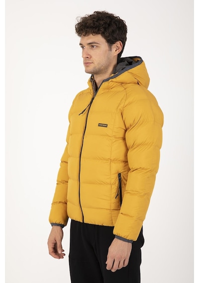 Maraton Sportswear Regular Erkek Kapşonlu Uzun Kol Basic Safran Mont 21259-safran Safran