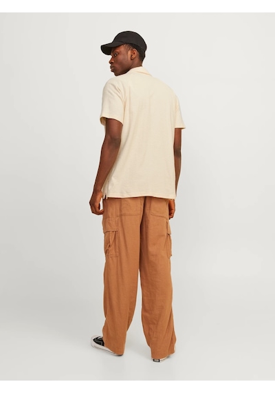 Jack & Jones Erkek Kısa Kollu Keten Gömlek - 12256235 001