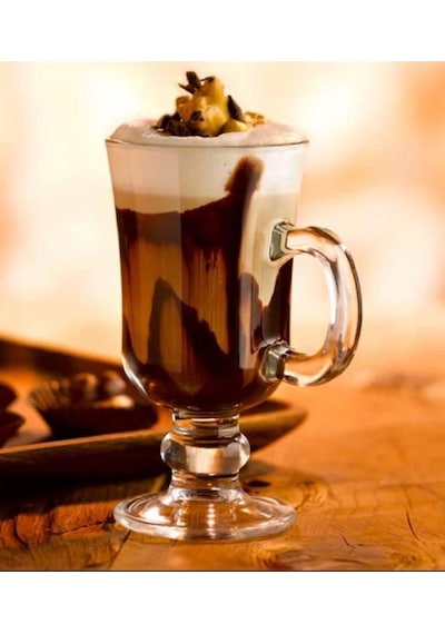 Irish Coffee 6 Adet Kulplu Latte Cappucino,filtre Kahve,mocha,nescafe,americano,espreso Bardağı.