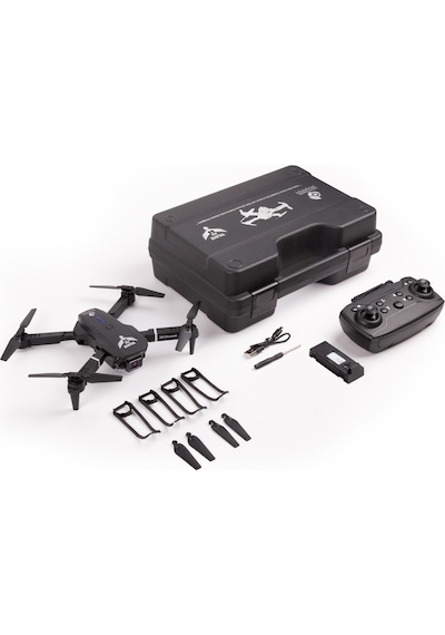 İlk Dronum Katlanır Çift Kameralı Tek Tuşla Iniş Kalkış Başlangıç Drone Model (1 Bataryalı, Siyah)