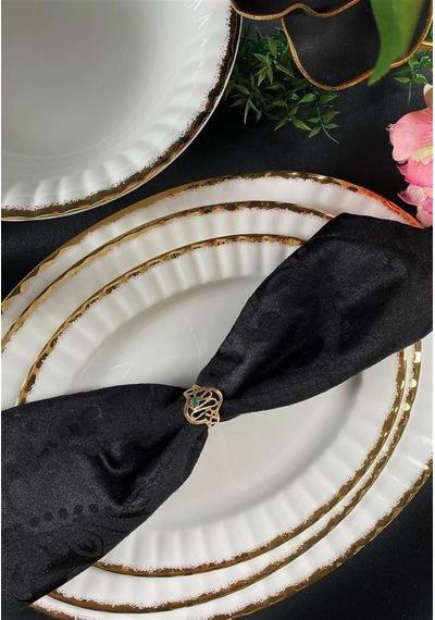 Monno English Bone Oro Gold 59 Parça 12 Kişilik Yemek Takımı