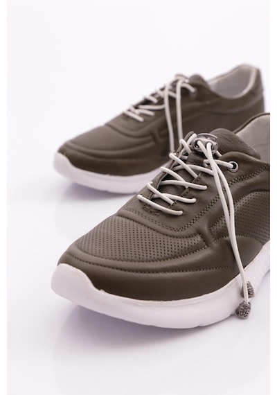 Dgn 2024 Kadin Bağcikli Lazer Comfort Ayakkabi 2024-2135-R0641 Haki