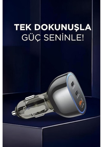 Tr 68w Usb Ve Type-c Girişli Çakmaklık Süper Hızlı Şarj Destekli Araç Şarj Aleti C11