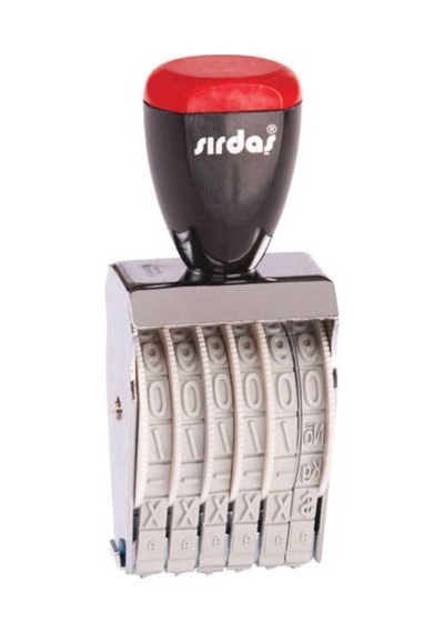 Sırdaş 6 Haneli Elle Çevirmeli Numaratör 9 MM 1596