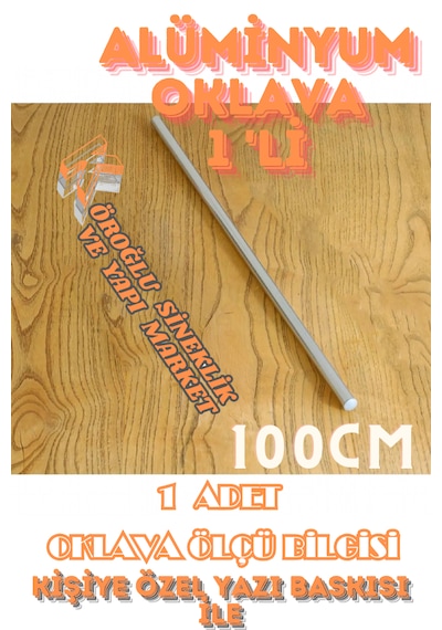 1'li Masterchef Alüminyum Paslanmaz 100 Cm Metal Oklava Hamur