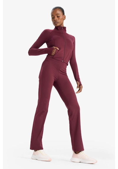 Defacto Defactofit Flare Fit İspanyol Paça Standart Boy Ultra Soft Sporcu Pantolon B3988ax25aubr232 Bordo