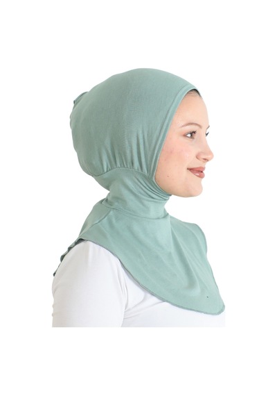 Modish Group Kadın Boyunluklu Hijab Tesettür Pratik Spor Bone - Sarı Açık Yeşil